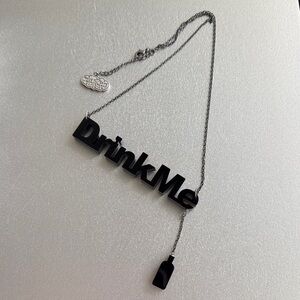Disney Black 'Drink Me' Necklace